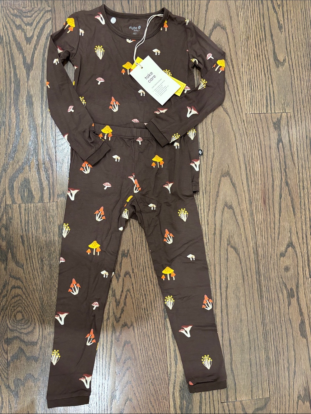 Kyte BABY Fungi Print Kids Pajama Set 4T